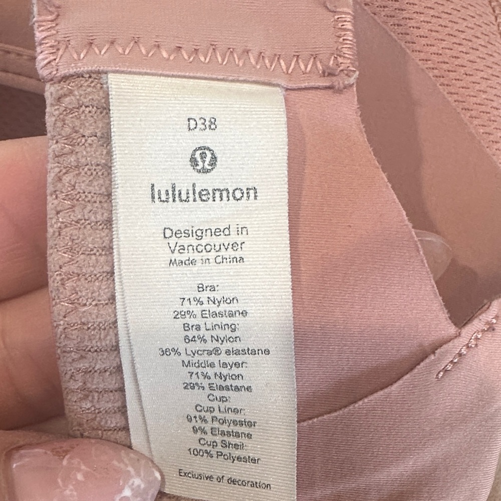 Lululemon Athletica Blush Sports Bra - Picture 4 of 5